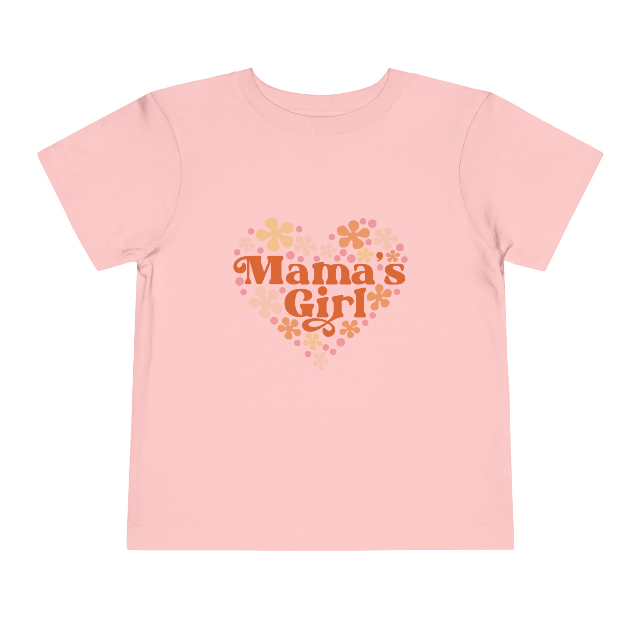 Mama's Girl Flower Valentines Toddler Short Sleeve Tee