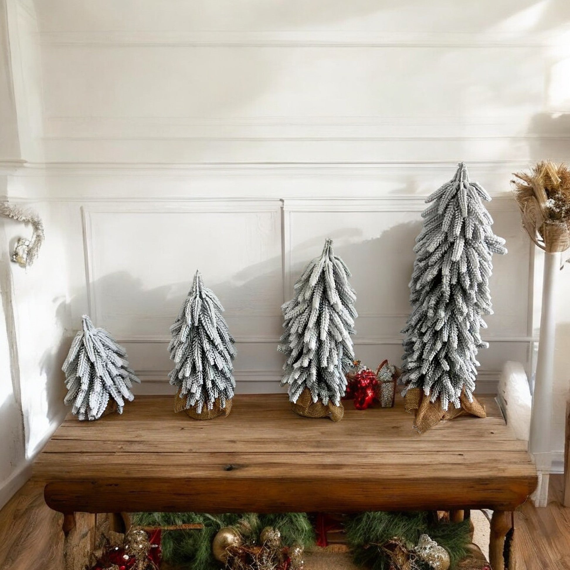 Snow Christmas Trees 4pk