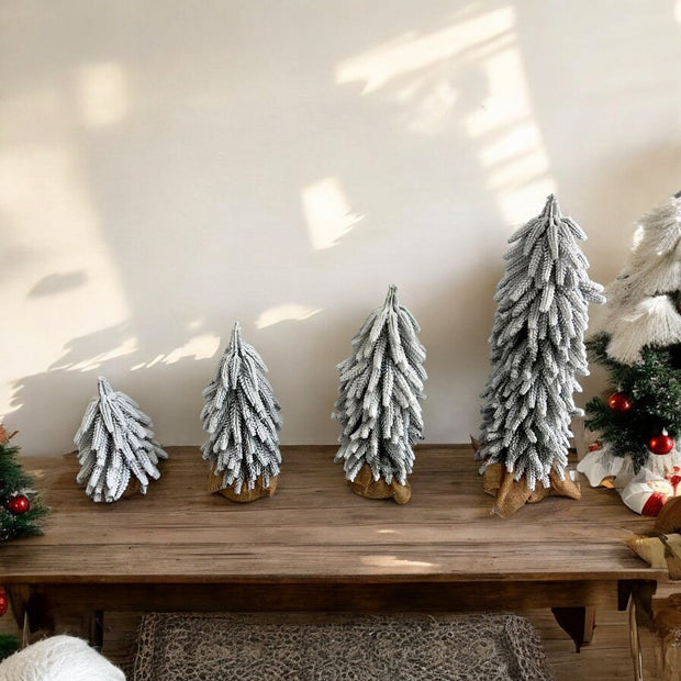 Snow Christmas Trees 4pk