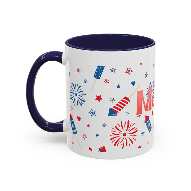 Red, White, And Blue - 4th of July - Merica Coffee Mug (11, 15oz)