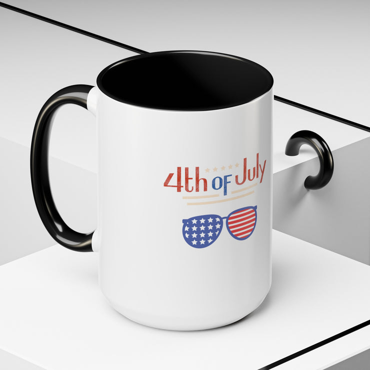 Red, White, And Blue - 4th of July - Sunnies -  Coffee Mug (11, 15oz)