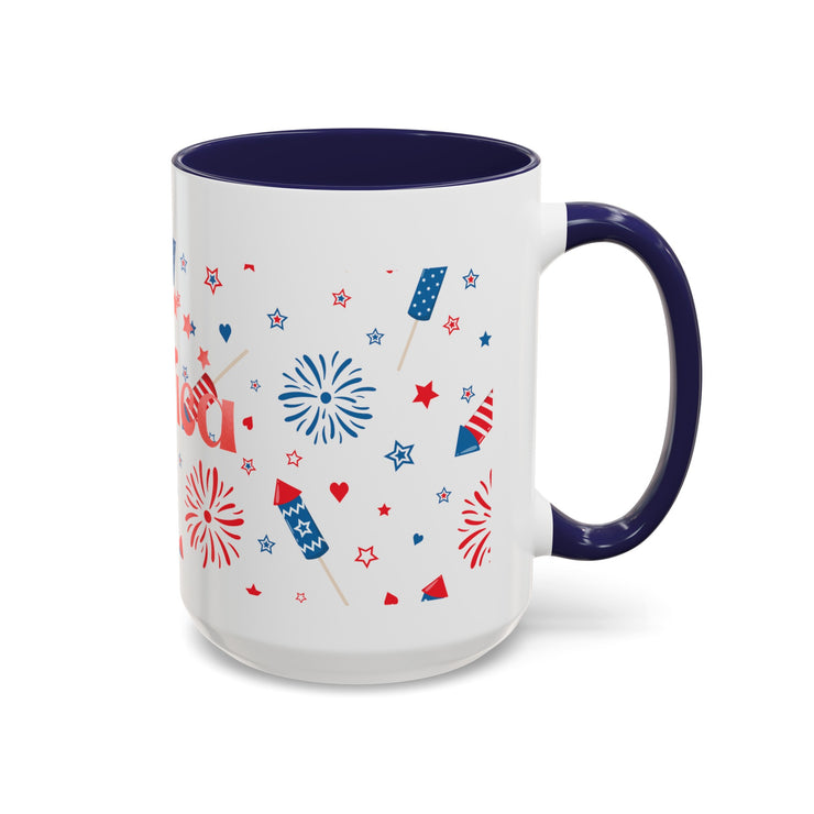 Red, White, And Blue - 4th of July - Merica Coffee Mug (11, 15oz)