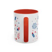 Red, White, And Blue - 4th of July - Merica Coffee Mug (11, 15oz)