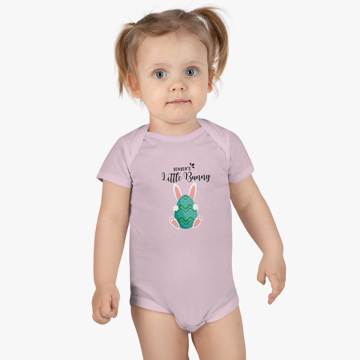 Yiayias little bunny Easter Baby Short Sleeve Onesie®