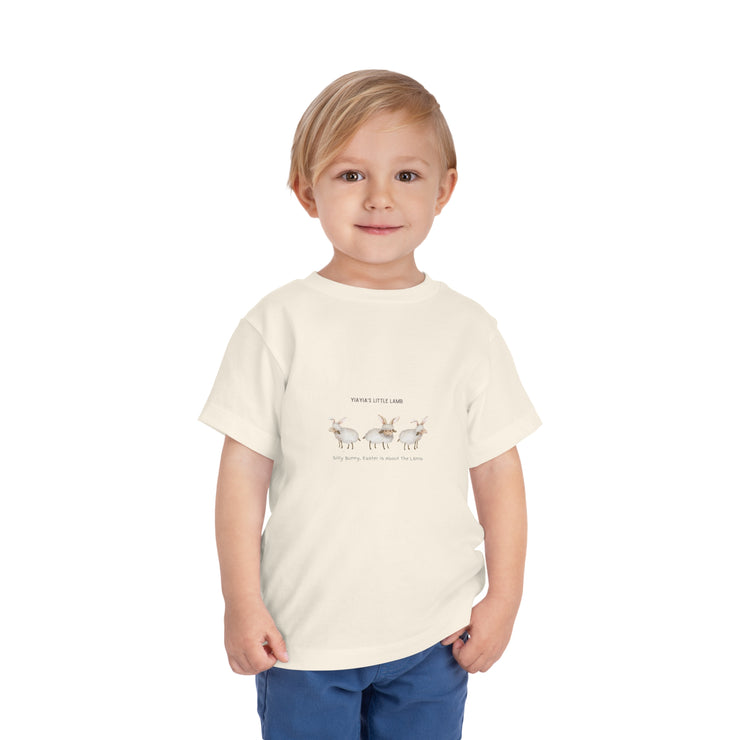 Yiayias little lamb - Easter - Toddler Short Sleeve Tee