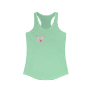 Floral Easter bunny ears matching baby Women's Ideal Racerback Tank