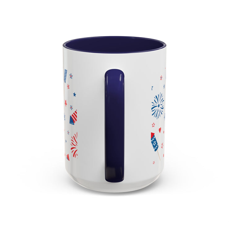 Red, White, And Blue - 4th of July - Merica Coffee Mug (11, 15oz)