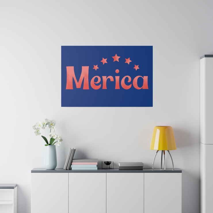 Red, White, And Blue - 4th of July - Merica - Matte Canvas, Stretched, 0.75"