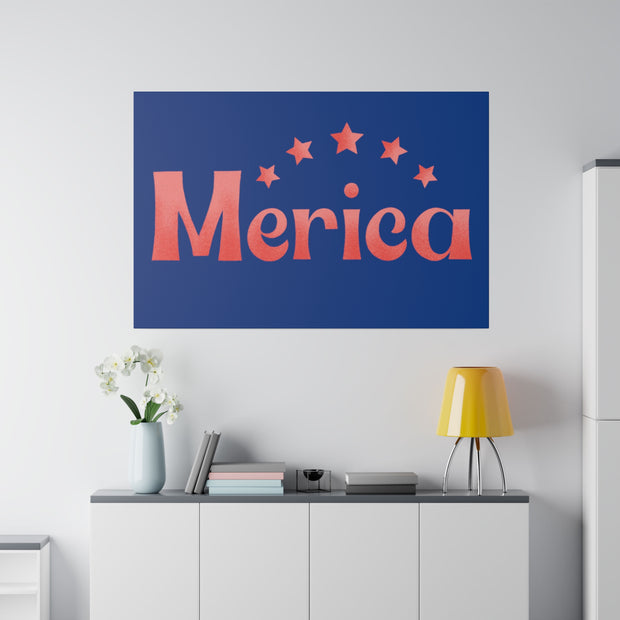 Red, White, And Blue - 4th of July - Merica - Matte Canvas, Stretched, 0.75"