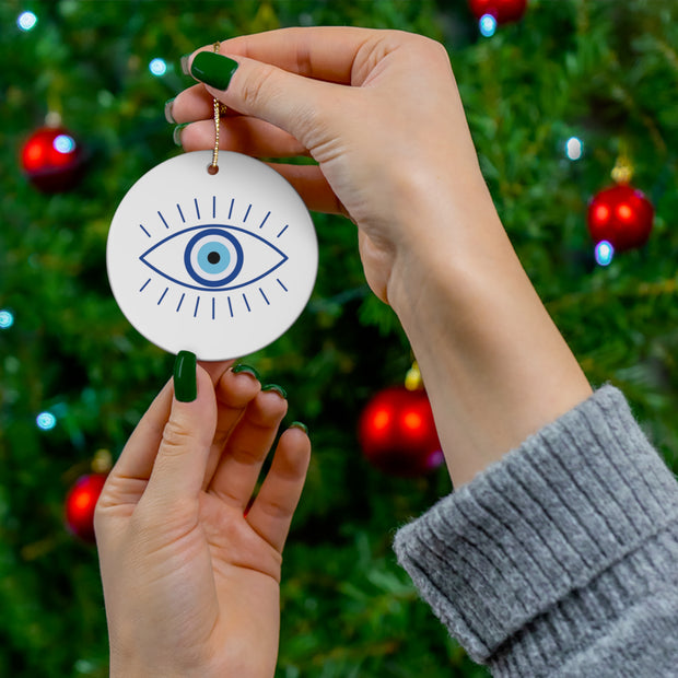 EVIL EYE Ceramic Ornament, 4 Shapes