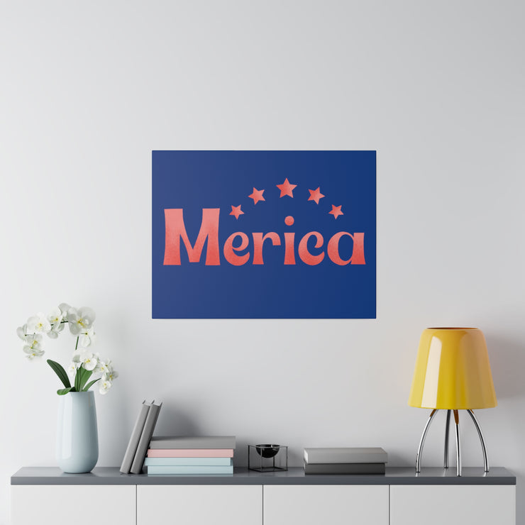 Red, White, And Blue - 4th of July - Merica - Matte Canvas, Stretched, 0.75"