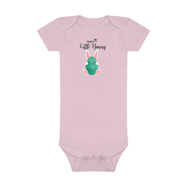 Papas little bunny Easter Baby Short Sleeve Onesie®