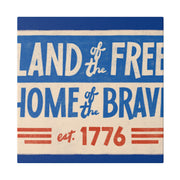 Red, White, And Blue - 4th of July - Land of the Free Home of the Brave - Matte Canvas, Stretched, 0.75"