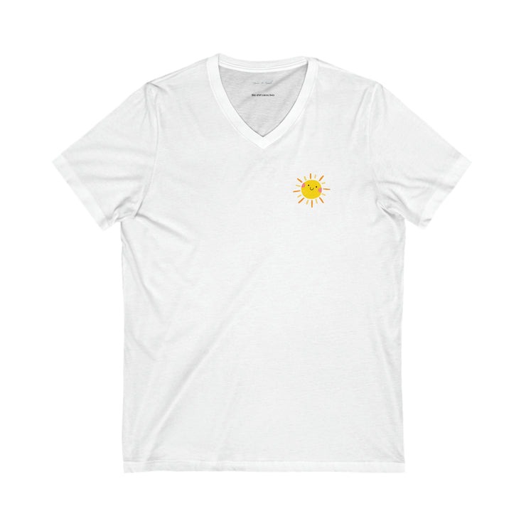 Sunshine - Unisex Jersey Short Sleeve V-Neck Tee