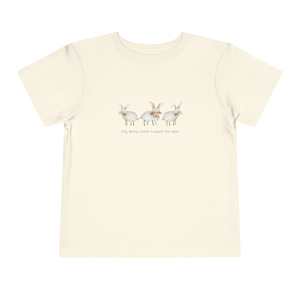 Silly Bunny, Easter is About The Lamb - Toddler Short Sleeve Tee