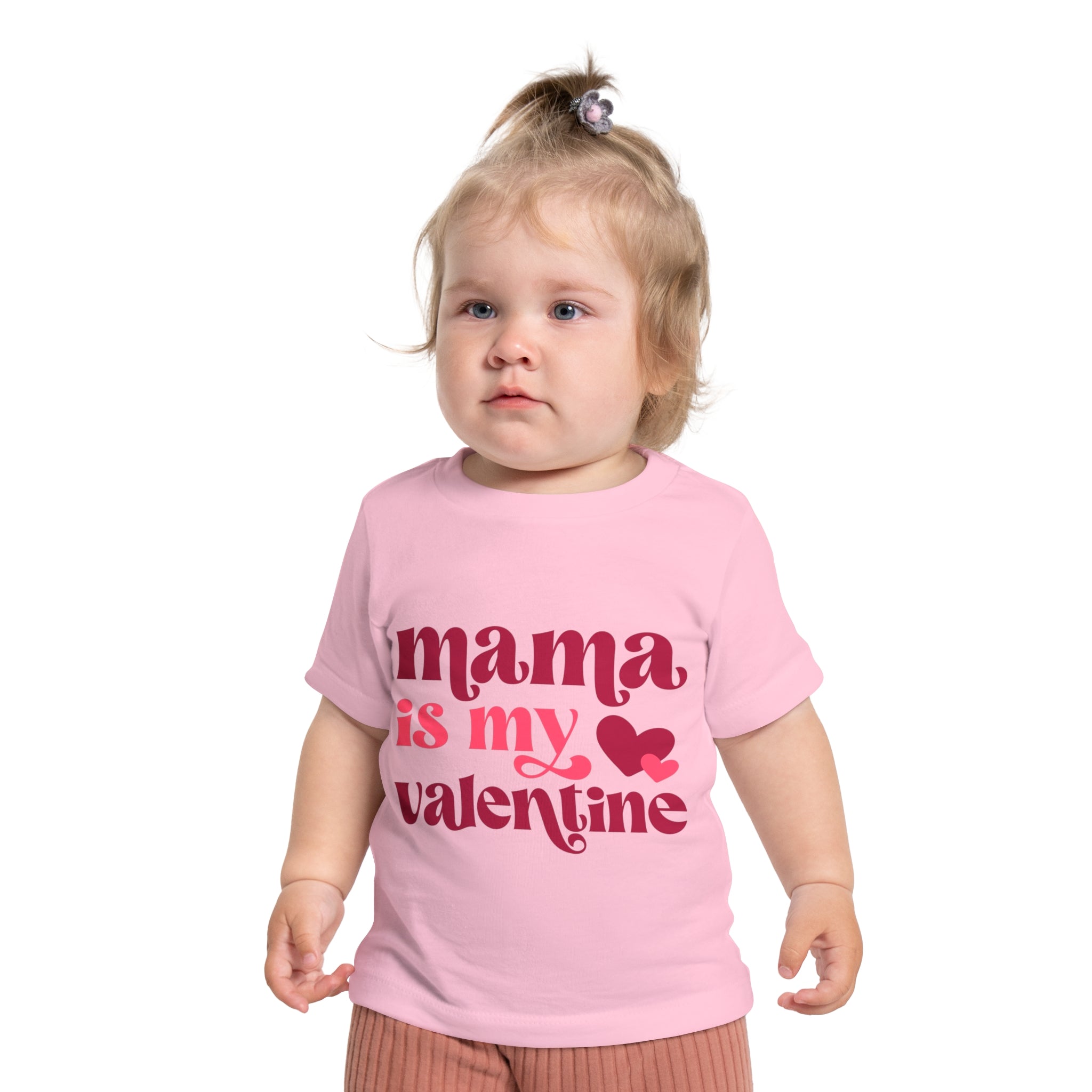 MAMA is MY VALENTINE Baby Short Sleeve T-Shirt