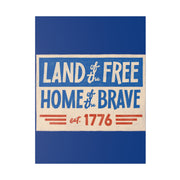 Red, White, And Blue - 4th of July - Land of the Free Home of the Brave - Matte Canvas, Stretched, 0.75"