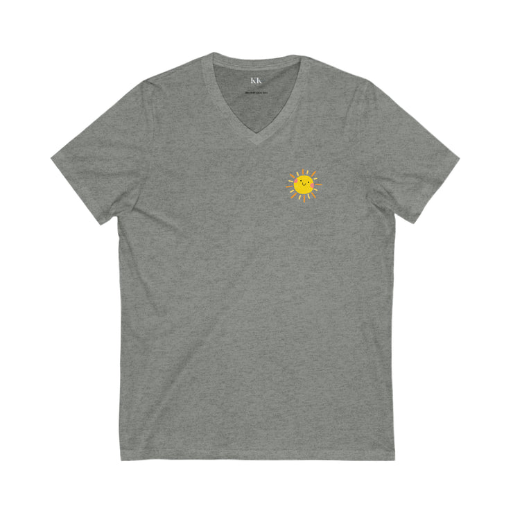 Sunshine - Unisex Jersey Short Sleeve V-Neck Tee