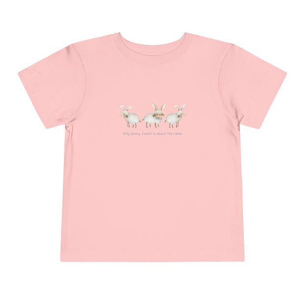 Silly Bunny, Easter is About The Lamb - Toddler Short Sleeve Tee