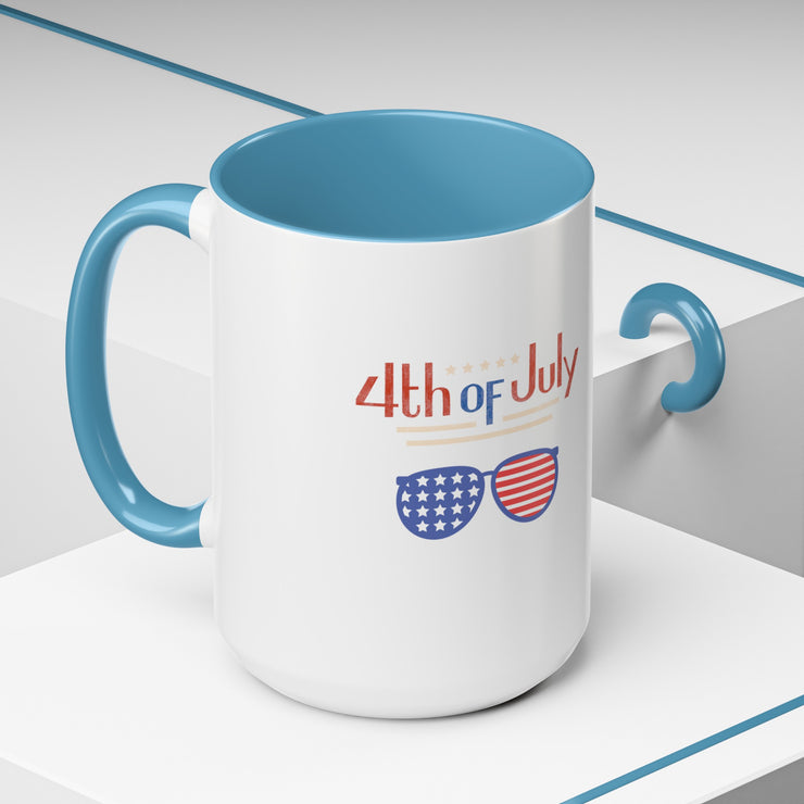 Red, White, And Blue - 4th of July - Sunnies -  Coffee Mug (11, 15oz)