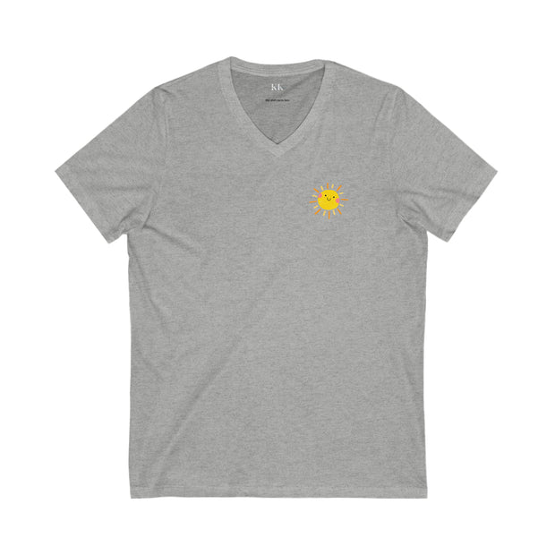 Sunshine - Unisex Jersey Short Sleeve V-Neck Tee