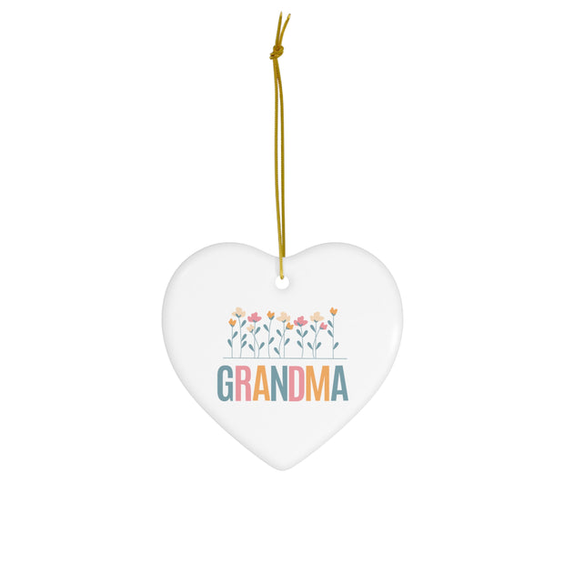 GRANDMA Ceramic Ornament, 4 Shapes