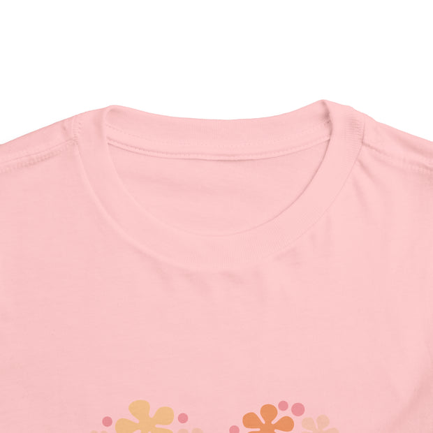 Mamas Girl Flower Valentines Toddler Short Sleeve Tee