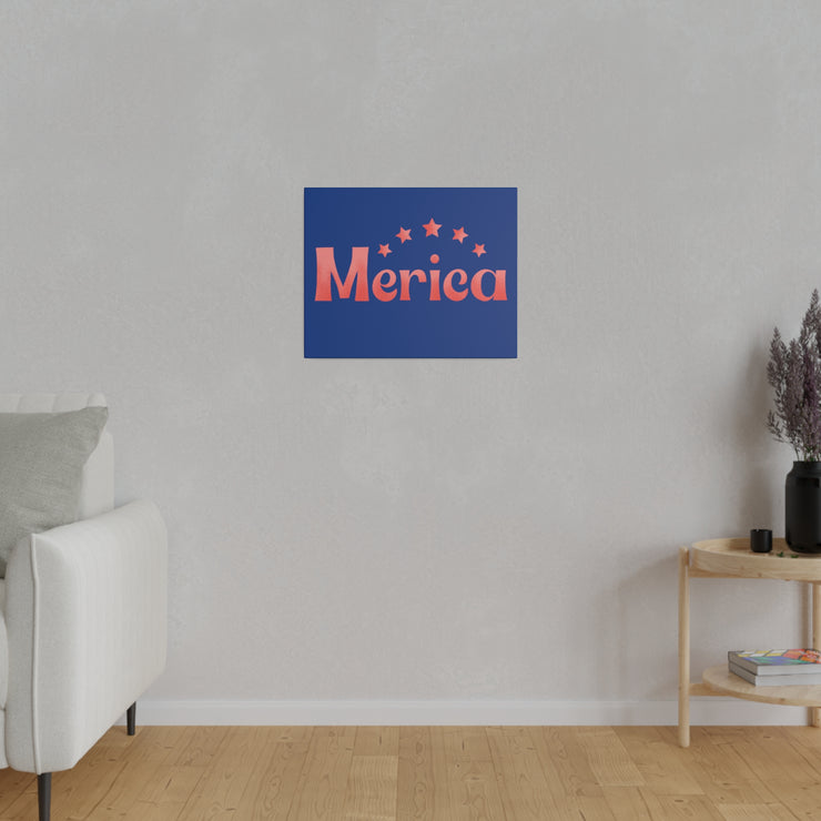 Red, White, And Blue - 4th of July - Merica - Matte Canvas, Stretched, 0.75"