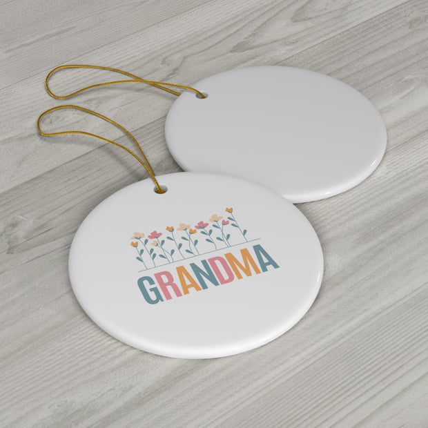 GRANDMA Ceramic Ornament, 4 Shapes