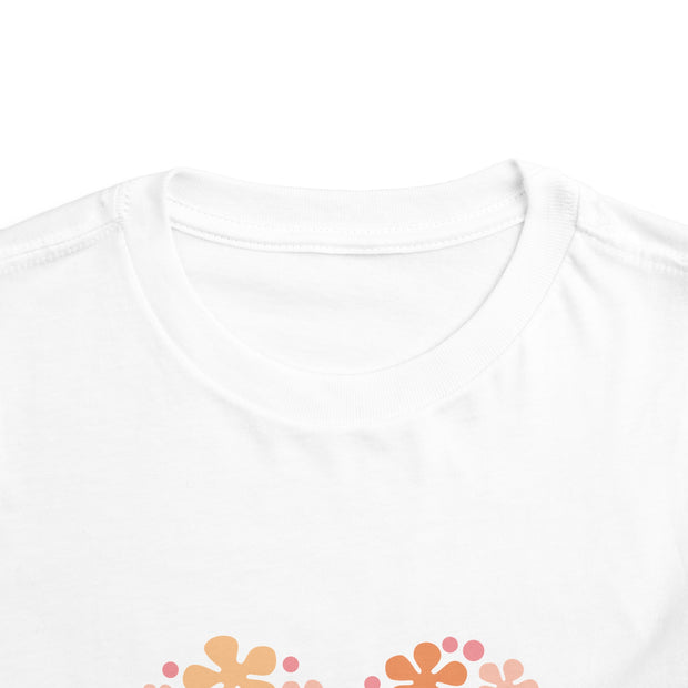 Mamas Girl Flower Valentines Toddler Short Sleeve Tee