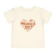 Mama's Girl Flower Valentines Toddler Short Sleeve Tee