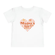 Mama's Girl Flower Valentines Toddler Short Sleeve Tee