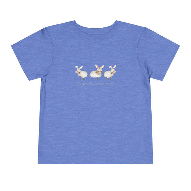 Silly Bunny, Easter is About The Lamb - Toddler Short Sleeve Tee