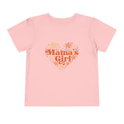 Mama's Girl Flower Valentines Toddler Short Sleeve Tee