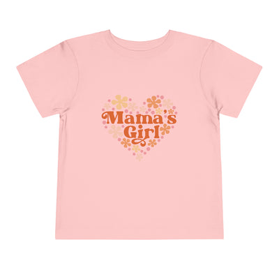 Mama's Girl Flower Valentines Toddler Short Sleeve Tee