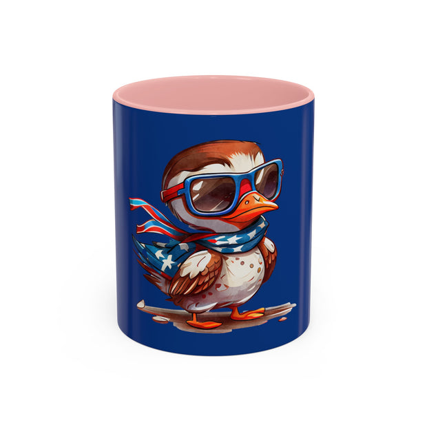 Red, White, And Blue - 4th of July - Flyin Eagle - Coffee Mug (11, 15oz)