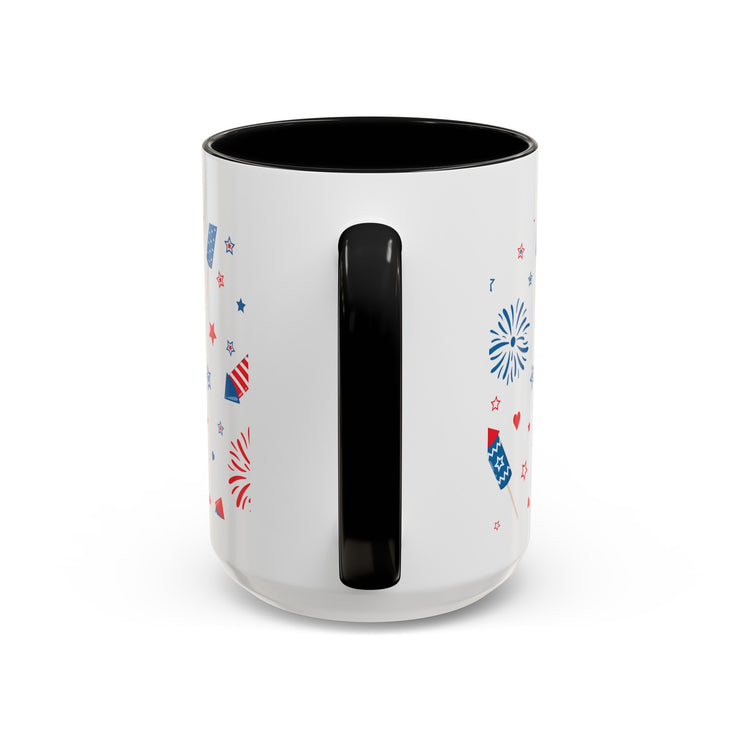 Red, White, And Blue - 4th of July - Merica Coffee Mug (11, 15oz)