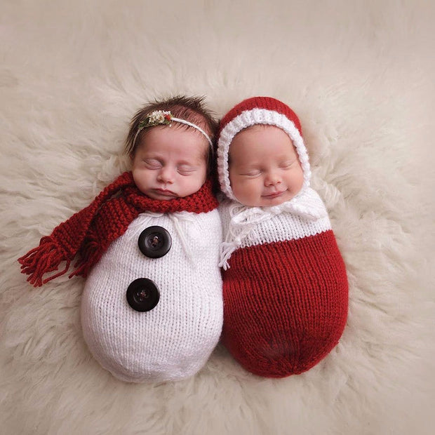 Newborn Christmas Snowman Photography Props Wrap