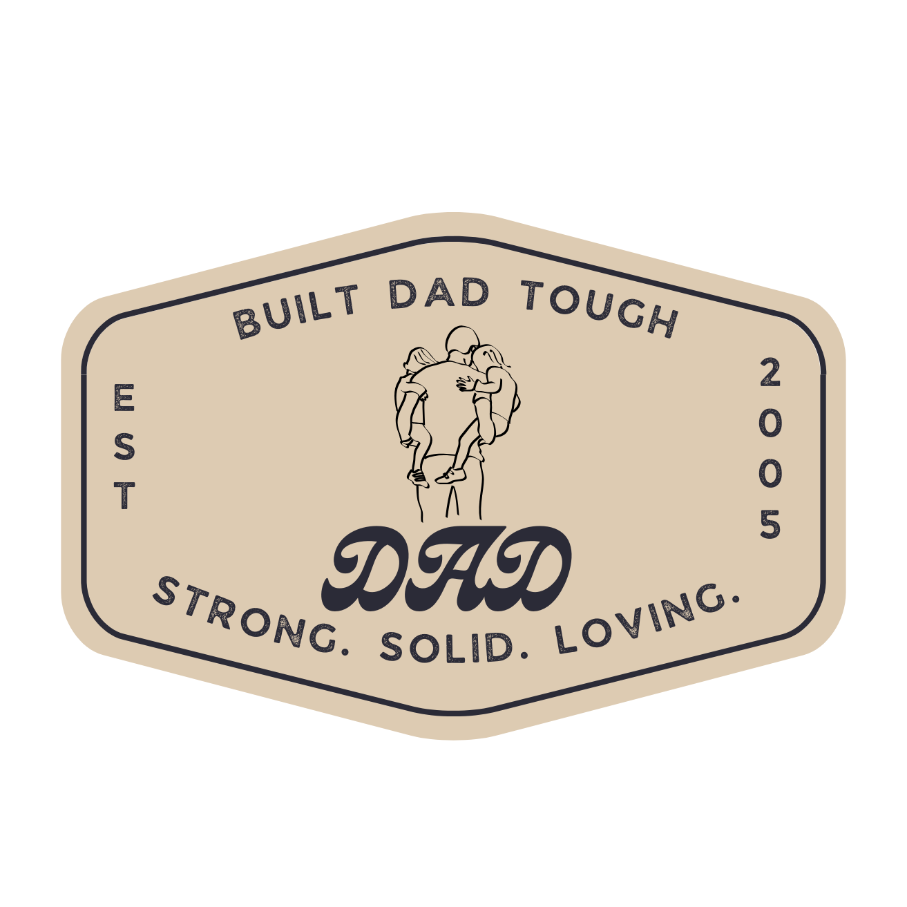 Built Dad Tough - Holding Babies - Black-Mesh-Five (Copy)