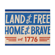 Red, White, And Blue - 4th of July - Land of the Free Home of the Brave - Matte Canvas, Stretched, 0.75"