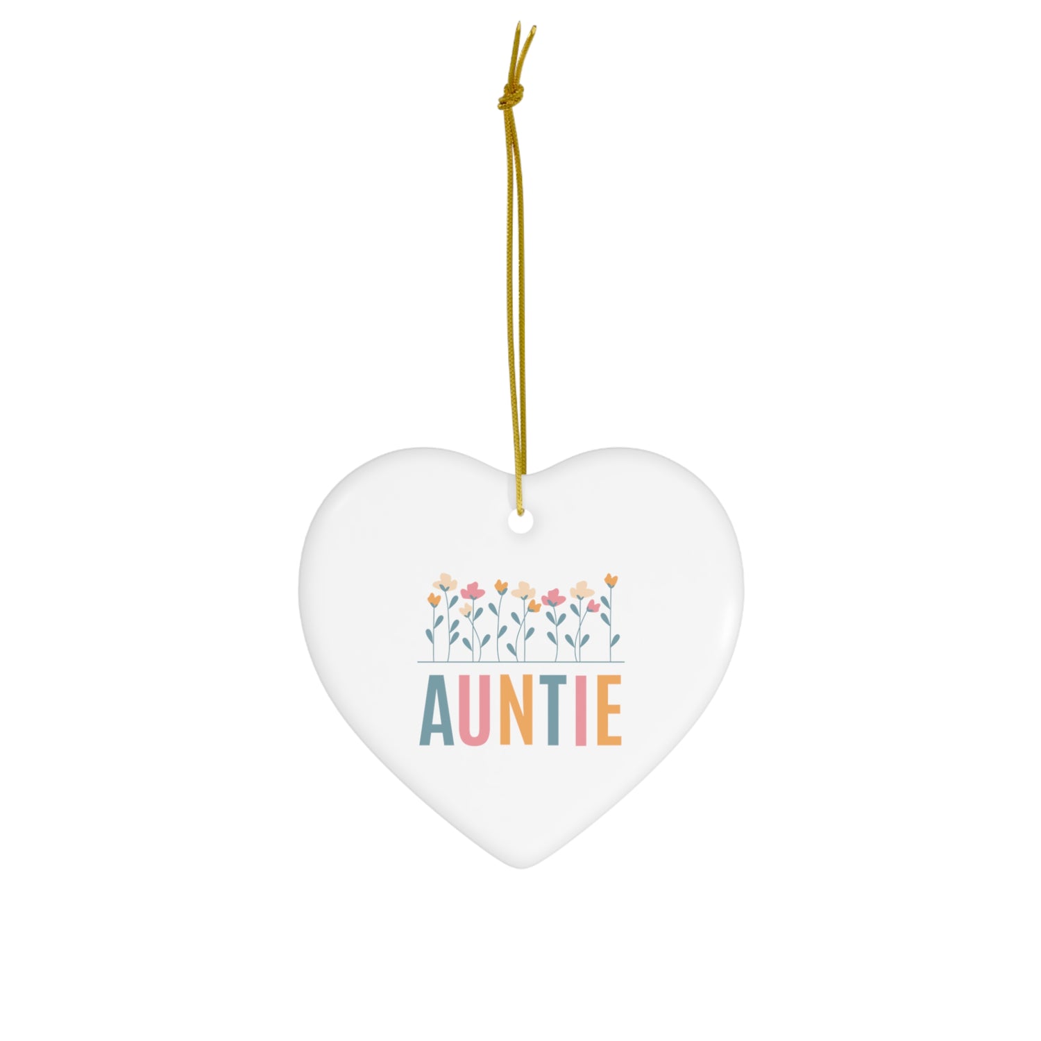 AUNTIE Ceramic Ornament, 4 Shapes