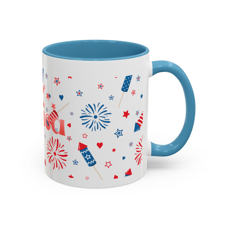 Red, White, And Blue - 4th of July - Merica Coffee Mug (11, 15oz)