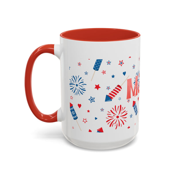 Red, White, And Blue - 4th of July - Merica Coffee Mug (11, 15oz)