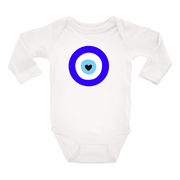 I am Protected Evil Eye Heart Center Onesies