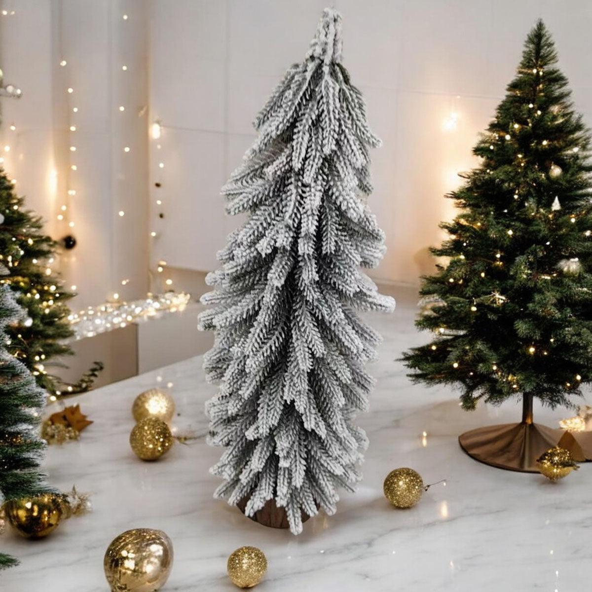 Snow Christmas Trees 4pk