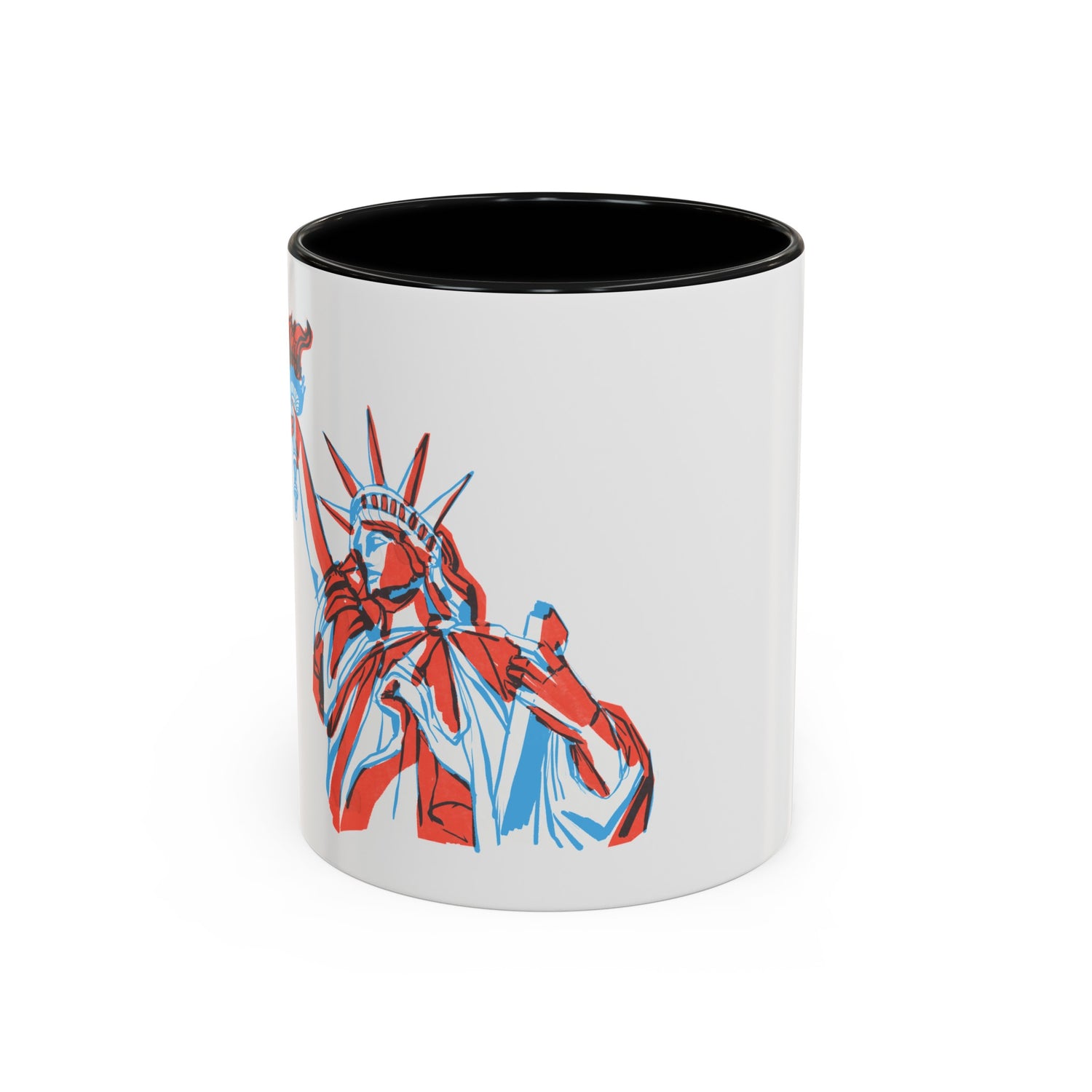 Red, White, And Blue - 4th of July - Lady Liberty -  Coffee Mug (11, 15oz)