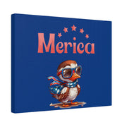 Red, White, And Blue - 4th of July - Merica Flyin Eagle Canvas, Stretched, 0.75"