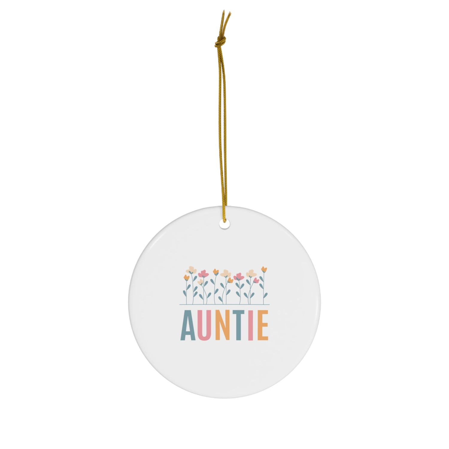 AUNTIE Ceramic Ornament, 4 Shapes