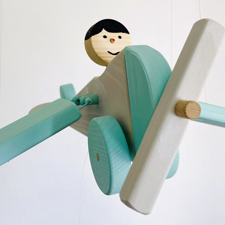 Flying Airplane Nursery Mobile - Baby Boy Nursery Decor