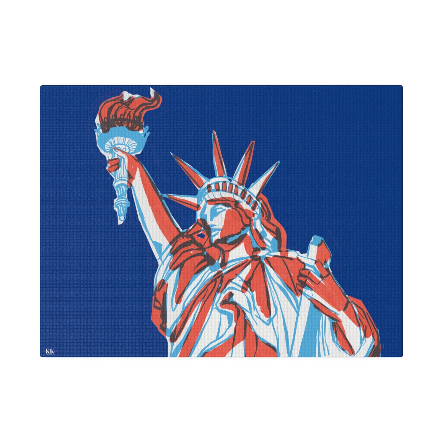 Red, White, And Blue - 4th of July - Lady Liberty - Matte Canvas, Stretched, 0.75"